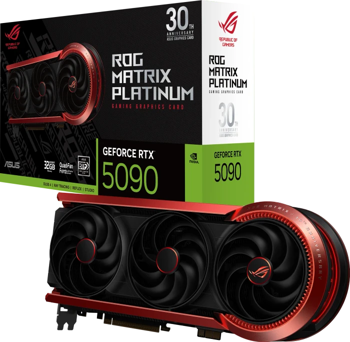 ASUS ROG Matrix Platinum GeForce RTX 5090 30th Anniversary Edition, ROG-MATRIX-RTX5090-P32G-30TH, 32GB GDDR7, 2x HDMI, 3x DP