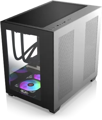 Raijintek Paean C7 TG4 Black, schwarz, Glasfenster
