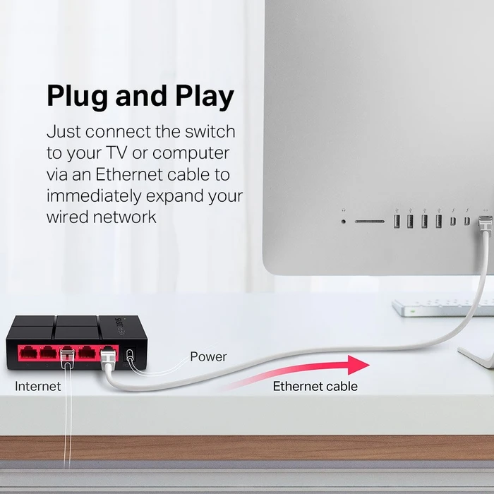 Mercusys Desktop Gigabit Switch, 5x RJ-45