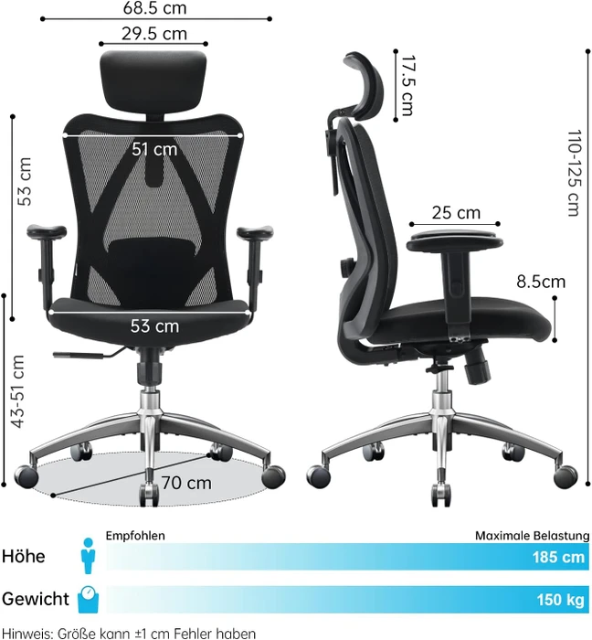 Sihoo M18 Classic Office Bürostuhl, schwarz