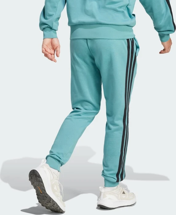 adidas Essentials 3-Streifen French Terry Trainingshose lang powder teal/black (Herren)
