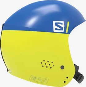 Salomon S Race FIS Injected Helm dress blue/neon yellow