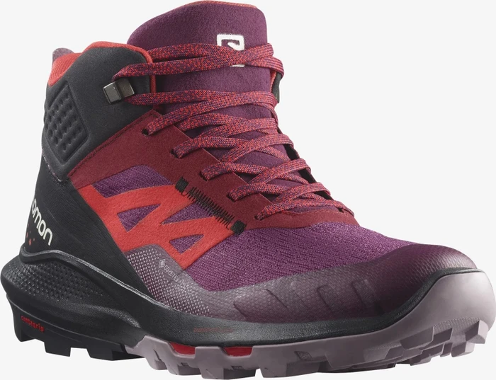 Salomon OUTpulse Mid GTX grape wine/vanilla ice/poppy red (Damen)