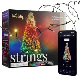 Twinkly Strings Multicolor+ White Lichterkette LED 600x warmweiß-tageslichtweiß RGBW