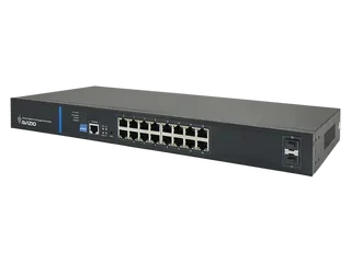Avizio SM Rackmount Gigabit Managed Switch, 16x RJ-45, 2x SFP, 150W PoE+