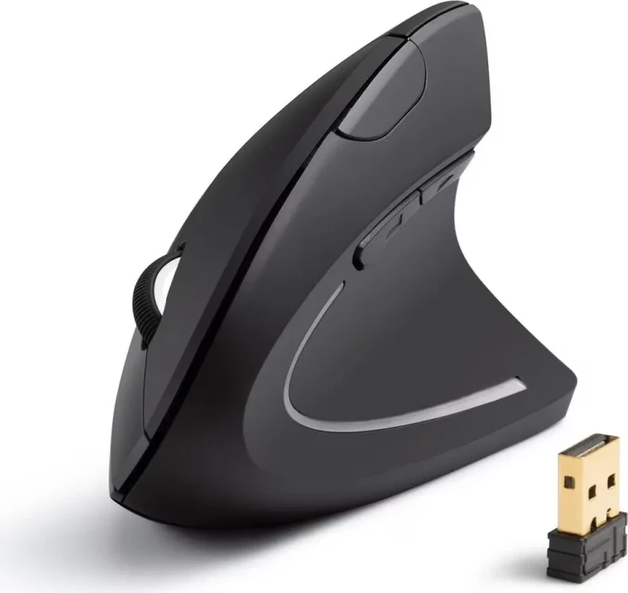 Anker A7852 Wireless Vertical Ergonomic Mouse, schwarz, USB
