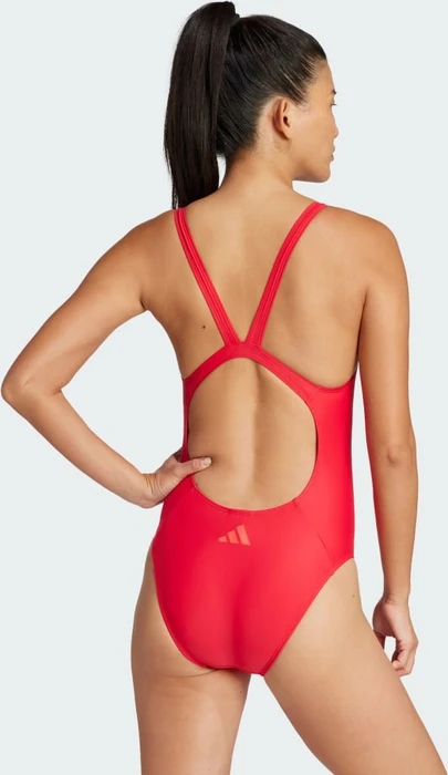 adidas 3-Streifen V-Back Badeanzug pure ruby/lucid red (Damen)