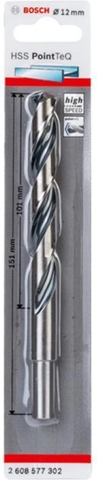 Bosch Professional HSS PointTeQ Spiralbohrer, 12x101x151mm, 1 Stück