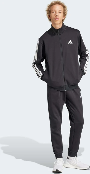 adidas Sportswear Basic 3-Streifen Trainingsanzug schwarz (Herren)