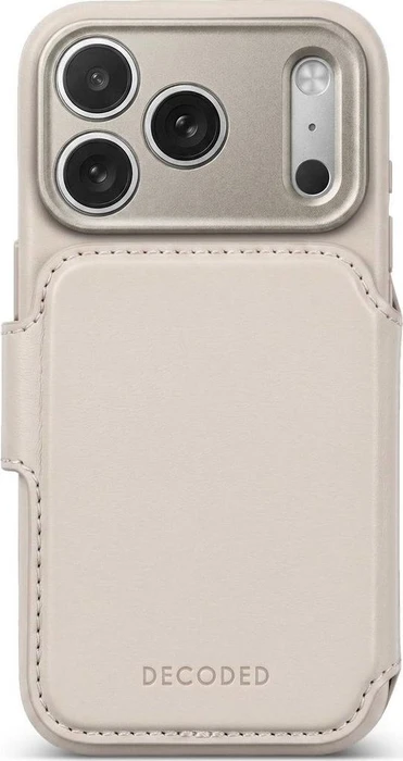 Decoded Lederhülle mit abnehmbarer Wallet für iPhone 18 Pro taupe