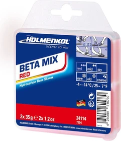 Holmenkol Beta Mix Red 2x35g Wachs rot