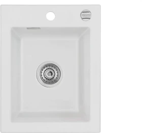 systemceram Mera 39 Einbau Becken mittig mit Ablauffernbedienung alu