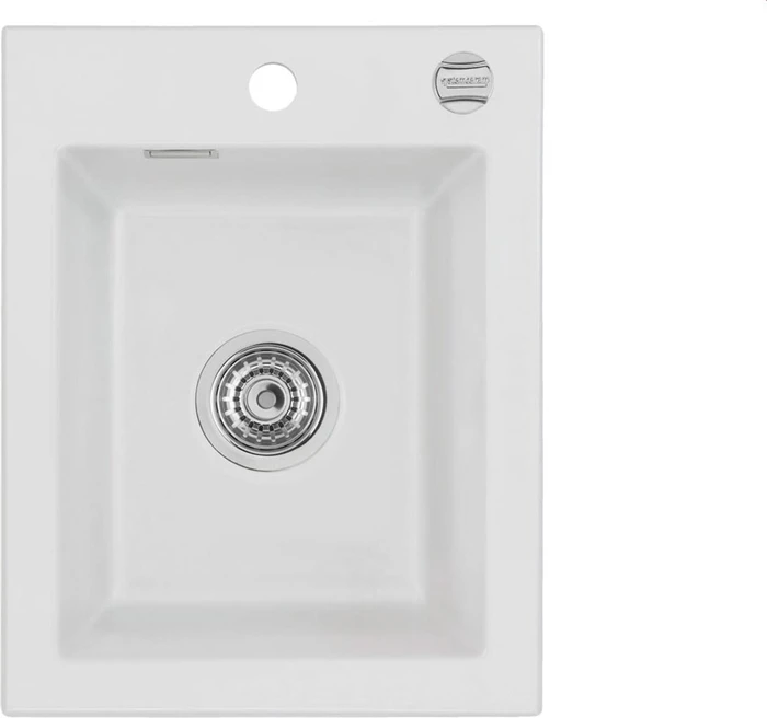 systemceram Mera 39 Einbau Becken mittig mit Ablauffernbedienung alu
