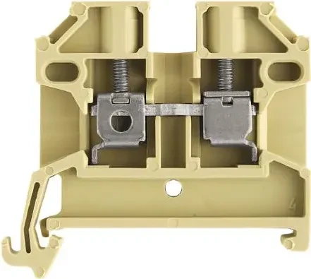 Weidmüller SAK 2.5/35 Durchgangs-Reihenklemme, Schraubanschluss, beige/gelb, 2.5 mm², 24 A, 800 V, Anzahl Anschlüsse: 2