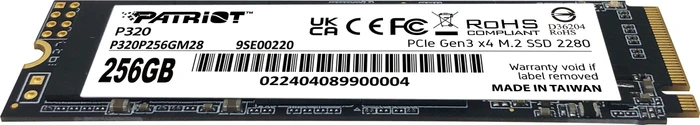 Patriot P320 256GB, M.2 2280 / M-Key / PCIe 3.0 x4