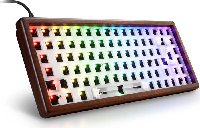 Sharkoon Skiller SGK50 S3 Wood Barebone Gaming Tastatur, holz, ISO/ANSI