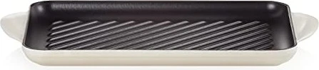 Le Creuset Gusseisen Grillpfanne rechteckig 32x22cm meringue