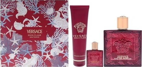 Versace Eros Flame EdP 100ml + EdP 5ml + Duschgel 150ml Duftset