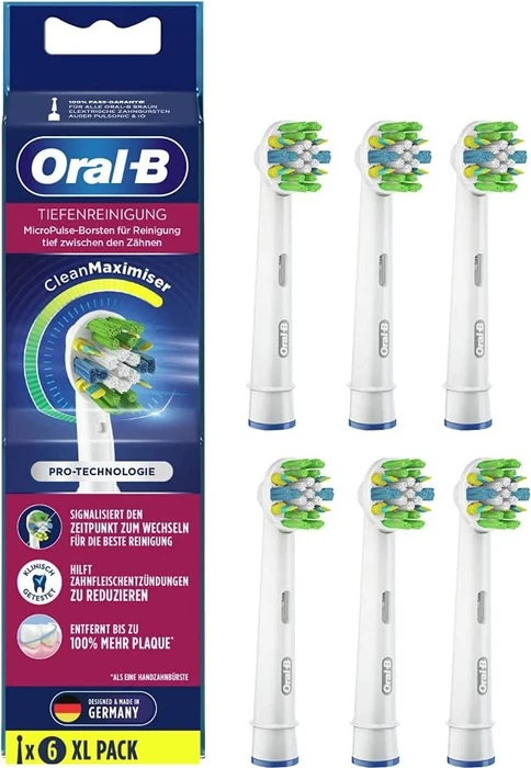 Oral-B Tiefenreinigung CleanMaximiser Ersatzbürste weiß, 6 Stück
