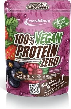 IronMaxx 100% Vegan Zero Protein Mixed Berries 500g