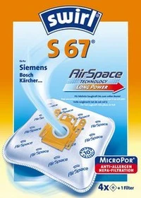 Swirl S67 AirSpace Staubbeutel, 4 Stück