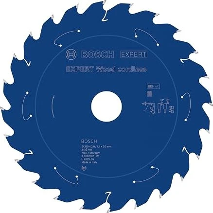 Bosch Professional Expert Wood Kreissägeblatt 24Z, 210x1.4x30mm, 1 Stück