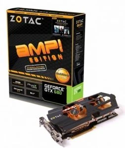 Zotac GeForce GTX 680 AMP!, 2GB GDDR5, 2x DVI, HDMI, DP