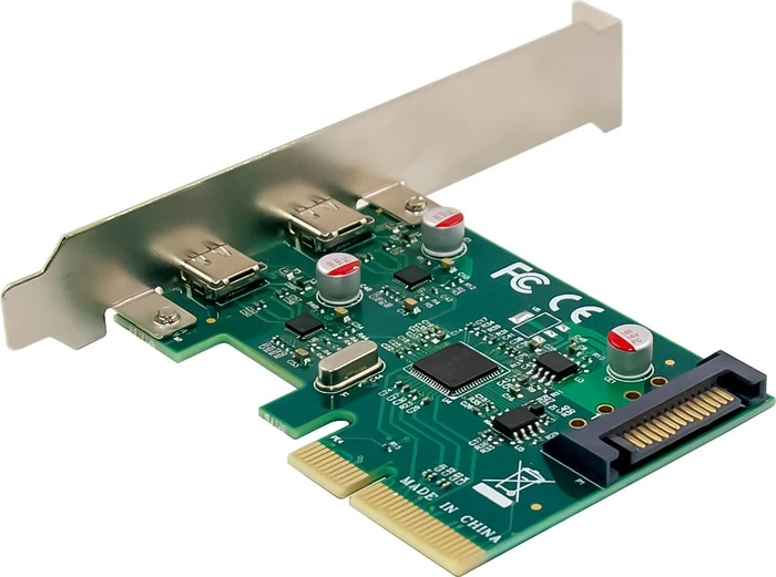 InLine Schnittstellenkarte, 2x USB-C 3.1, PCIe x4