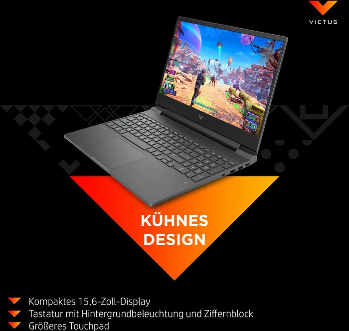 HP Victus 15-fa0153ng, Mica Silver, Core i5-12450H, 16GB RAM, 512GB SSD, GeForce GTX 1650, DE