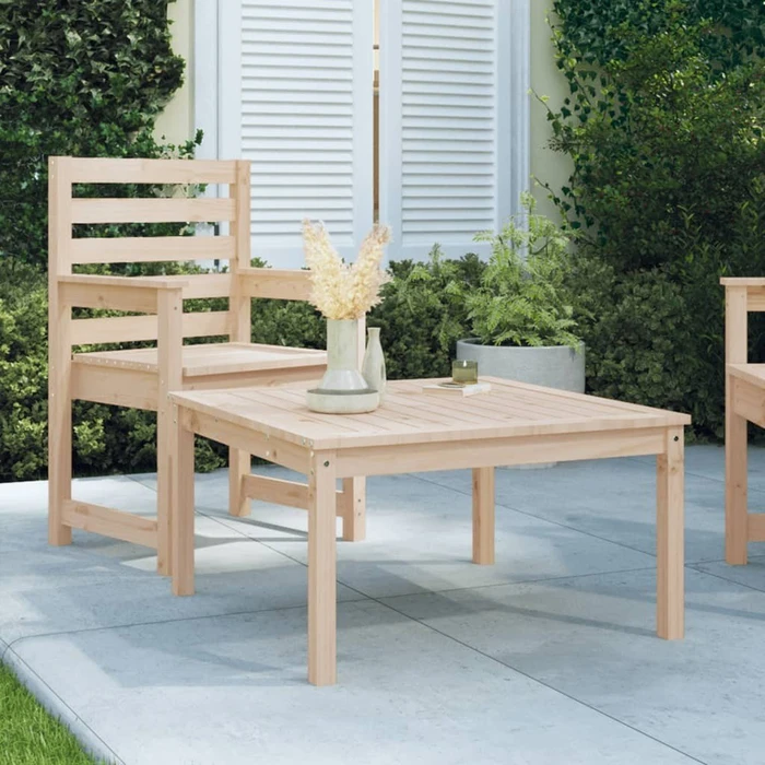 vidaXL Loungetisch Massivholz Kiefer 82.5x82.5cm braun