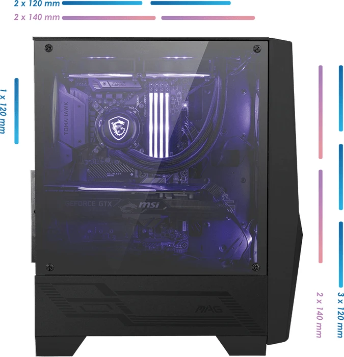 MSI MAG Forge 100M, Glasfenster