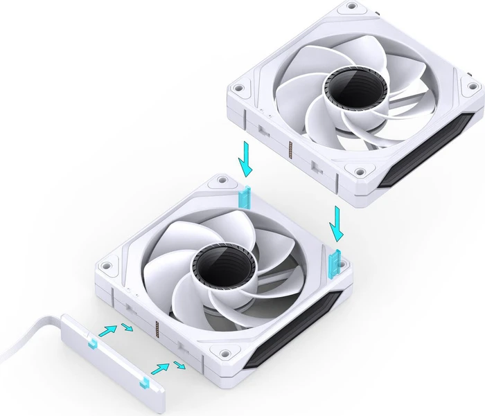 Jonsbo ZL-120WR, weiß, 120mm, 3er-Pack