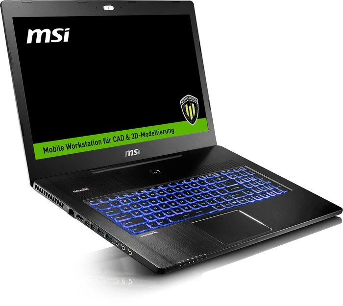 MSI WS72-6QJ16H21, Core i7-6700HQ, 16GB RAM, 256GB SSD, 1TB HDD, Quadro M2000M, DE