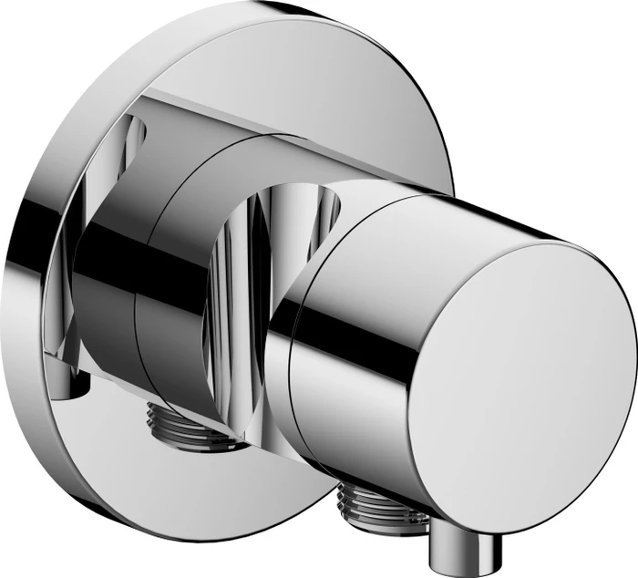 Keuco IXMO 59541 Comfort Absperrventil mit Schlauchanschluss und Brausehalter rund verchromt