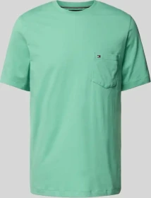 Tommy Hilfiger Regular Fit mit Brusttasche T-Shirt kurzarm fort green (Herren)