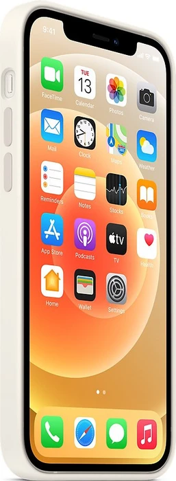Apple Silikon Case mit MagSafe für iPhone 12/iPhone 12 Pro weiß