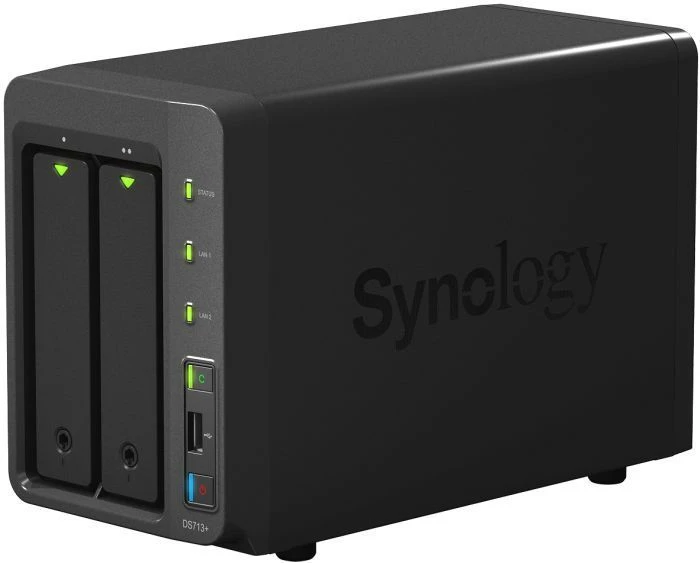 Synology DiskStation DS713+, 1GB RAM, 2x RJ-45 1000Base-T, 2x USB-A 3.0