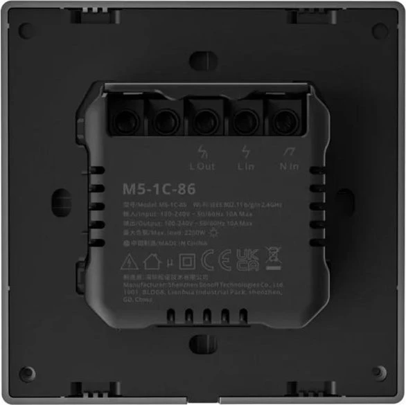 Sonoff SwitchMan M5 M5-1C-86 Smart Wall Switch, 1-fach