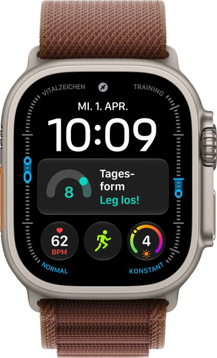 Apple Alpine Loop Medium für Apple Watch Ultra (49mm) burgunder/titan natur