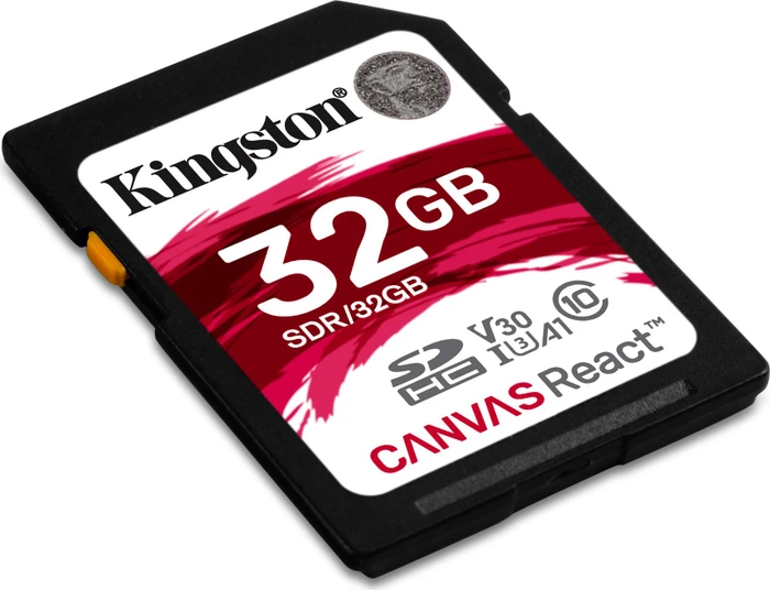Kingston Canvas React R100/W70 32GB, UHS-I U3, Class 10