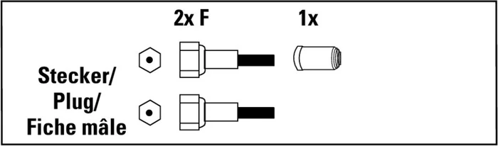 Hama SAT-Anschluss-Set Single-LNB