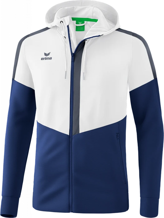 Erima Squad mit Kapuze Trainingsjacke white/new navy/slate grey (Herren)