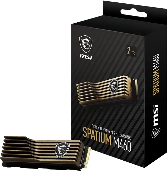 MSI Spatium M460 HS 1TB, M.2 2280 / M-Key / PCIe 4.0 x4, Kühlkörper