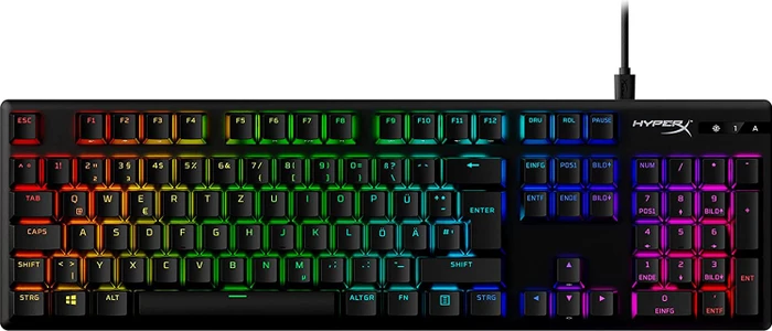 HP HyperX Alloy Origins PBT, LEDs RGB, HyperX RED, USB, DE