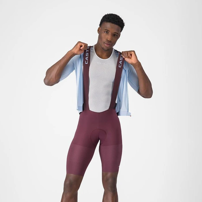 Castelli Premio Evo Bibshort Fahrradhose kurz deep bordeaux/winter sky (Herren)