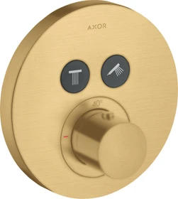 Hansgrohe Axor ShowerSelect rund Thermostat mit 2 Ventilen brushed gold optic