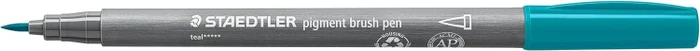 Staedtler pigment brush pen 371 blaugrün, 10er-Pack