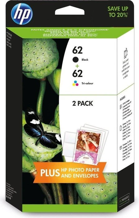 HP Druckkopf mit Tinte 62 schwarz/dreifarbig Photo Pack