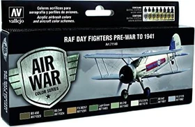 Vallejo Model Air Air War Color Series RAF & FAA Day Fighter Pre War Farbset, 8-tlg.