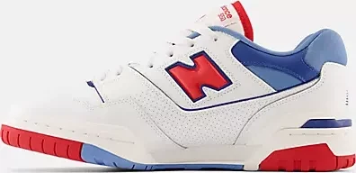 New Balance 550 white/true red/atlantic blue (Herren)